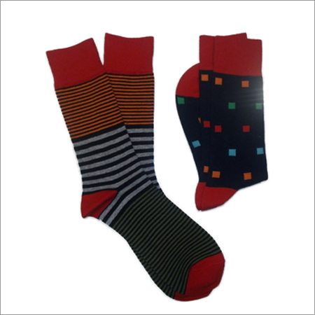 Red Printed Socks
