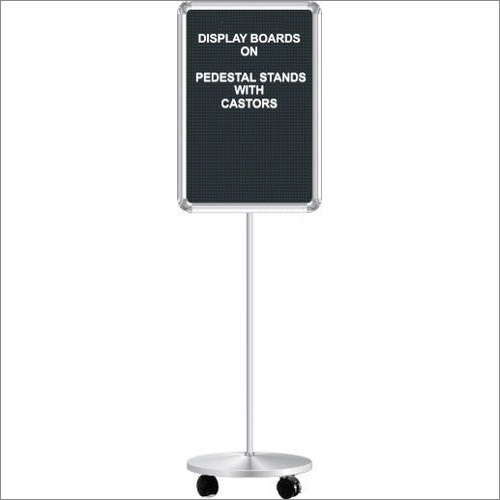 Display Boards On Pedestal Stands With Castors