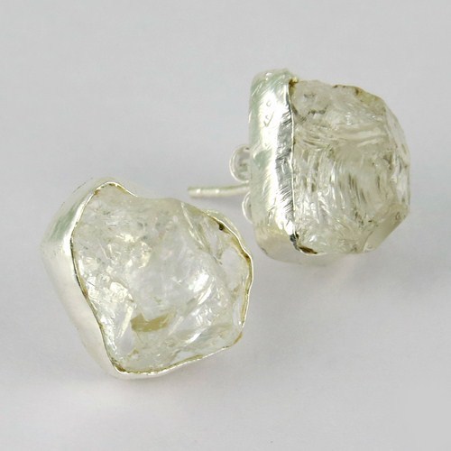 White Crystal 925 Sterling Silver Earrings