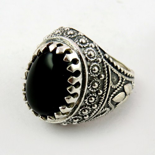 Beautiful Sweet !! Black Onyx 925 Sterling Silver Ring