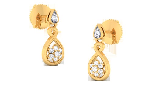 18K Yellow Gold Earring with Diamonds