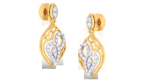 18K Yellow Gold Earring with Diamonds