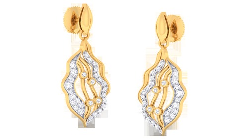 18K Yellow Gold Earring with Diamonds