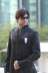 Black Indo Western Sherwani