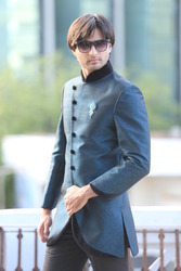 Blue Indo Western Sherwani