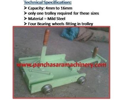 Mild Steel Draw Bench Trolley - Color: Green