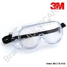 3M Safety Goggles - Polycarbonate Frame, Zero Distortion Lenses | Protective for Chemical Splashes, Over Prescription Friendly, Comfortable Ventilation