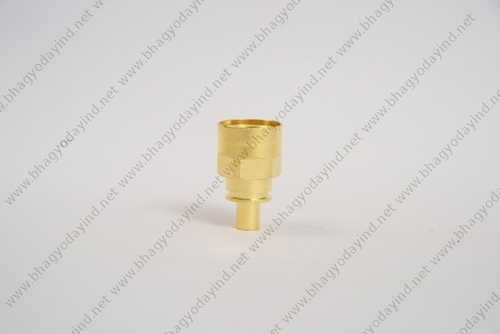 Yellow Color Brass Electrical Connector Parts