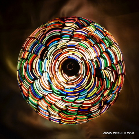 Multicolor Glass Ceiling Lamp