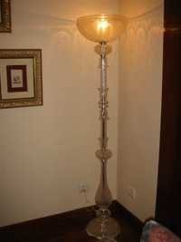 Crystal Glass Long Antique Pedestal Lamp