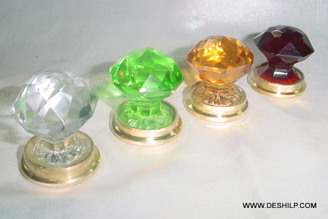 Multicolour Glass Door Knob - Application: For Home