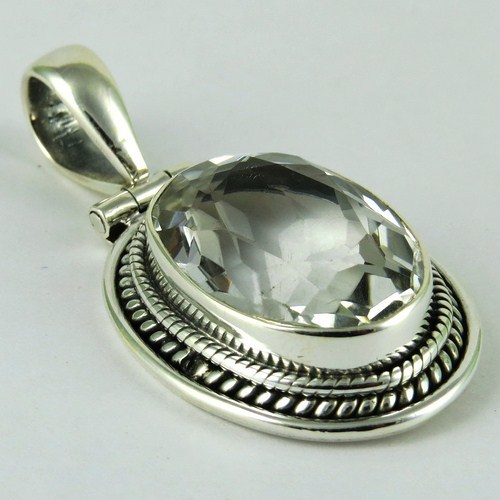 Brightened The Sky !! Crystal 925 Sterling Silver Pendant