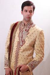 Saffron Wedding Sherwani