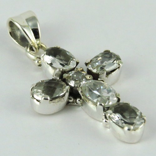 Clinquant !! White CZ 925 Sterling Silver Pendant
