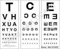 Eye Chart - Plastic, 11x24 Inches, Matte Finish For Wall Mounting | Digital Technology, Regular 20' Distance Visual Acuity Chart