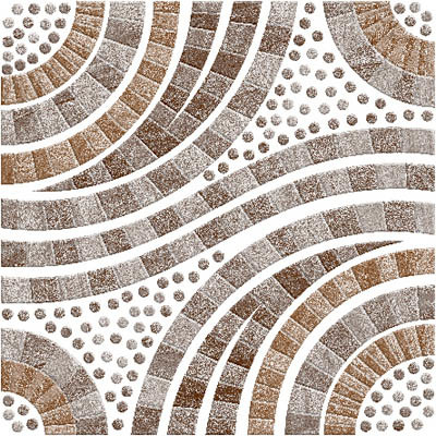 Circle Design Digital Floor Tiles