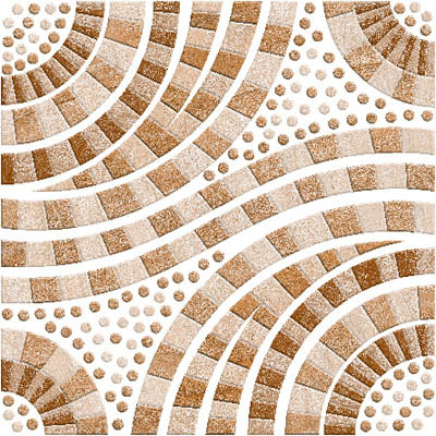 Fancy Circle Design Digital Floor Tiles