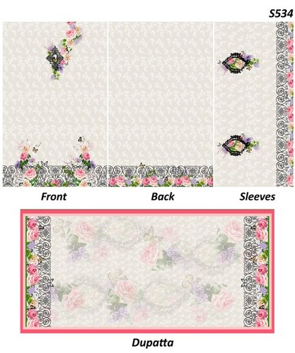 Digital kurtis with dupatta