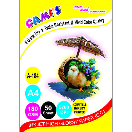Multi Color Gami'S 180Gsm Inkjet Photo Glossy Paper