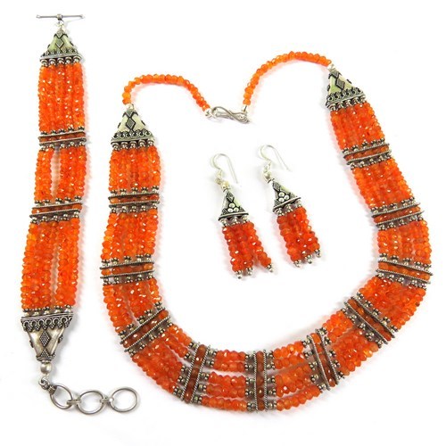 Carnelian Is An Energy Booster !! 925 Sterling Silver Set