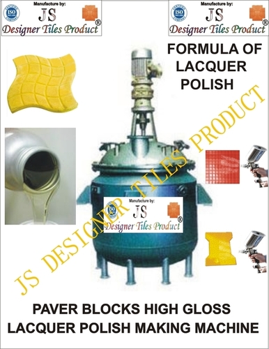 Paver Blocks High Gloss Lacquer Polish Making Machine