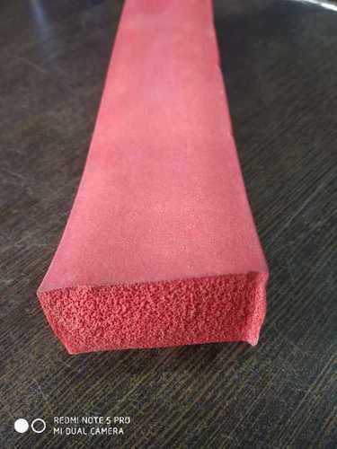 Pink Color Silicone Rubber Rectangular Strip
