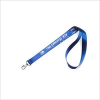 Sparco Lanyard - Polyester 2 Cm Width, Blue With White Logo | Screen Printed, Metal Hook With Safety Breakaway, Eco-friendly Reusable