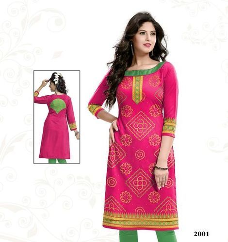 Satin Cotton Unstitched Kurti Materials Online