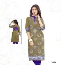 Wholesale Satin Cotton Kurti Materials Jetpur