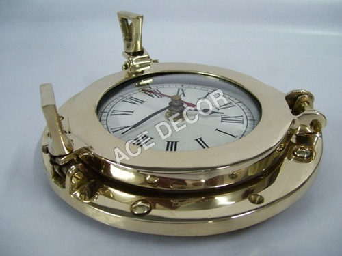 Brass Porthole Wall Clock