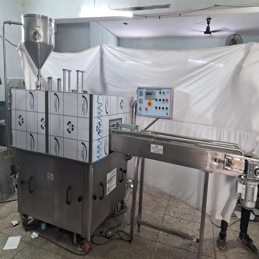 Double Head Cup Filling Machine - Automatic Grade: Semi-automatic