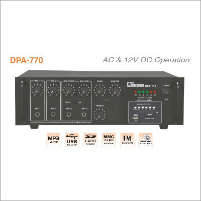 Pa Amlifier With Digital Players &Recorder Frequency (Mhz): 50-60 Hertz (Hz)