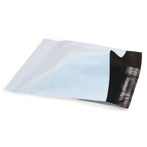 White/Black Plain Courier Bags