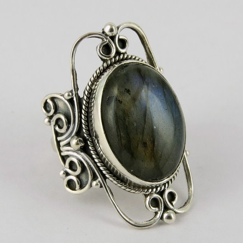 Top One Quality In The World !! Labradorite 925 Sterling Silver Ring