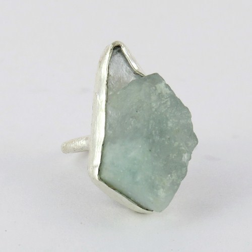New Offer Price! Aquamarine 925 Sterling Silver Ring