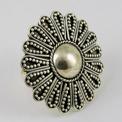 Flower Shape 925 Sterling Silver Ring