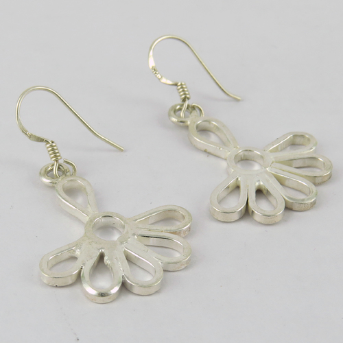 Marvellous !! Plain Silver 925 Sterling Silver Earring