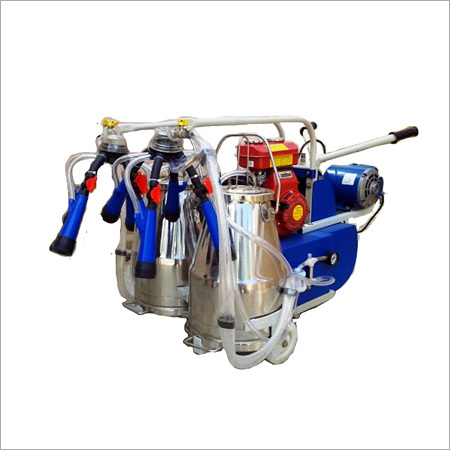 Portable Motorised cum kerosene petrol engine operated milking machine
