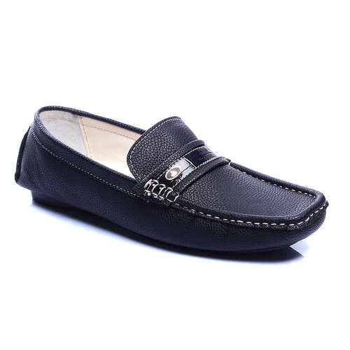 Synthetic Leather Loafer - Synthetic Upper, PVC Sole, Black | Slip-On, Durable, Comfortable Fit