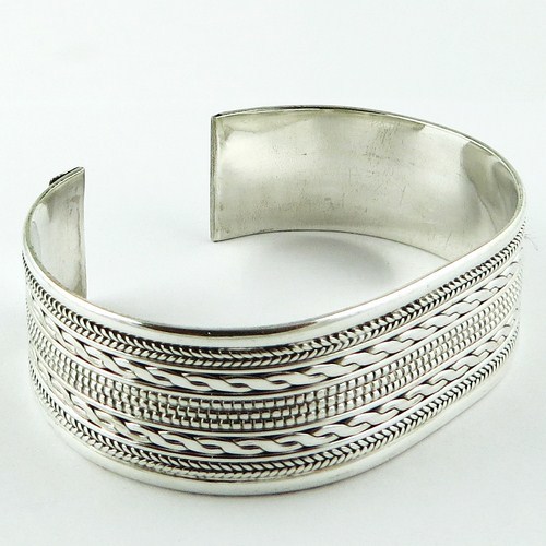 Simple Cuff 925 Sterling Silver Bangles
