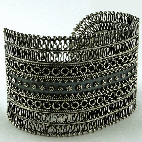 Ancient Oxidized 925 Sterling Silver Bangle