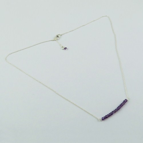 Marvelous !! Amethyst 925 Sterling Silver Beads Necklace