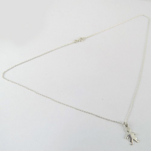 Chain With Pendant !! Plain Silver 925 Sterling Silver Necklace