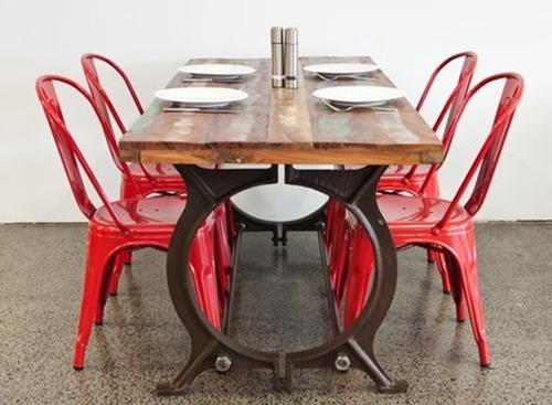 INDUSTRIAL DINING TABLE WITH CHAIR