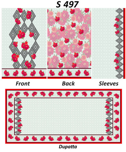 Digital kurtis with dupatta