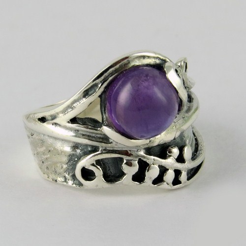 Indian Fashion Silver Jewelry Amethyst 925 Sterling Silver Ring