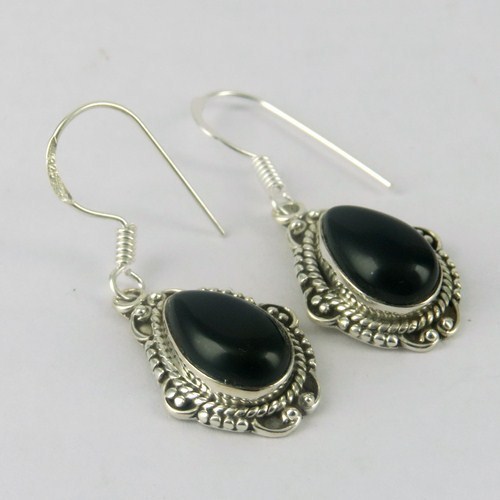 Exclusive Design Black Onyx 925 Sterling Silver Earring