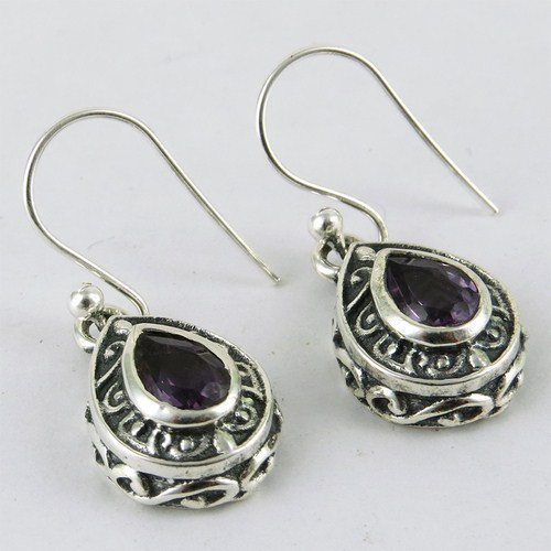 New Brand Jewelry Amethyst 925 Sterling Silver Earring