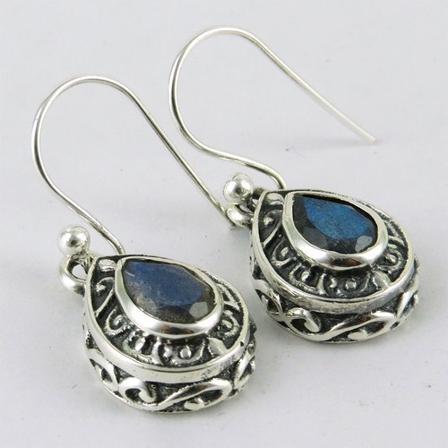 Blue Labradorite 925 Sterling Silver Earring