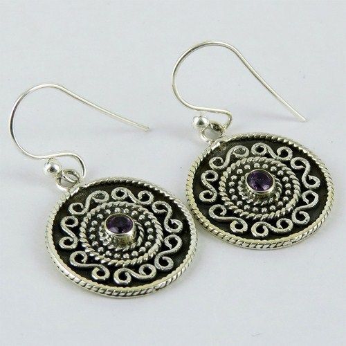 Beautiful Loving Amethyst 925 Sterling Silver Earring